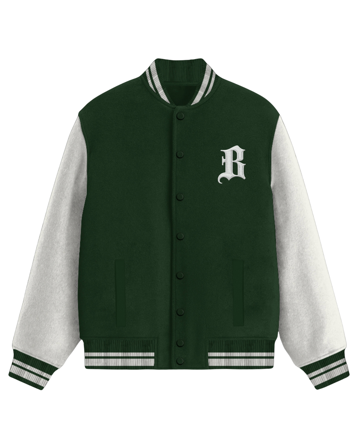 Unisex BYR B-Legacy Green Varsity Jacket