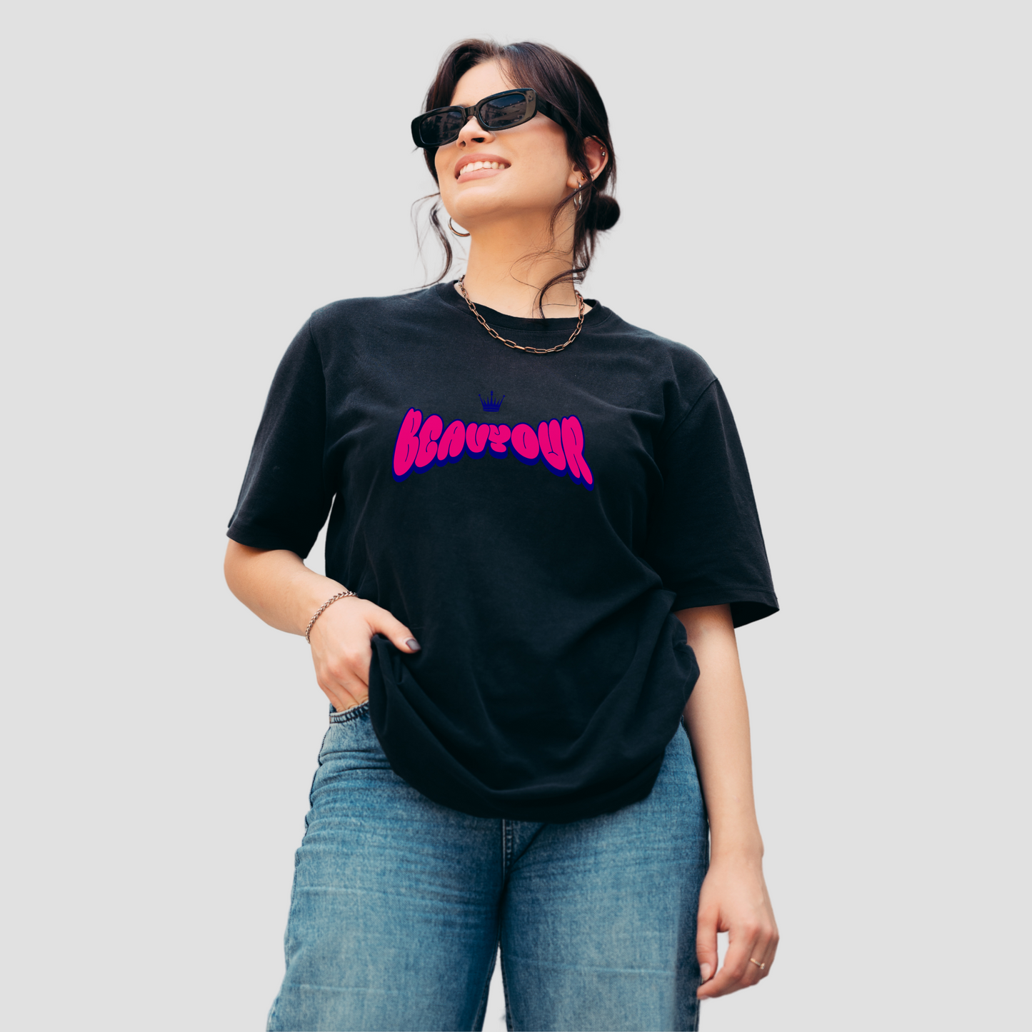 HerWear Black Gossiping Tee