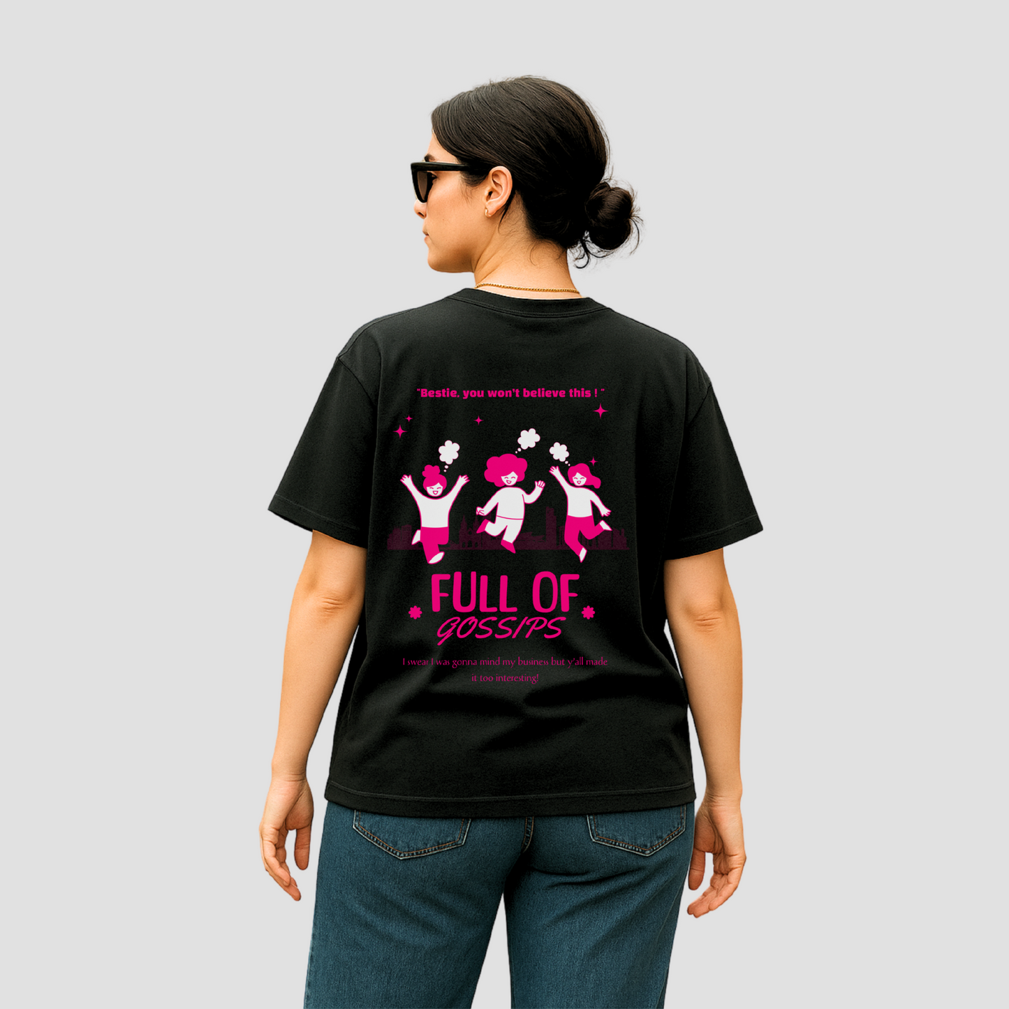 HerWear Black Gossiping Tee