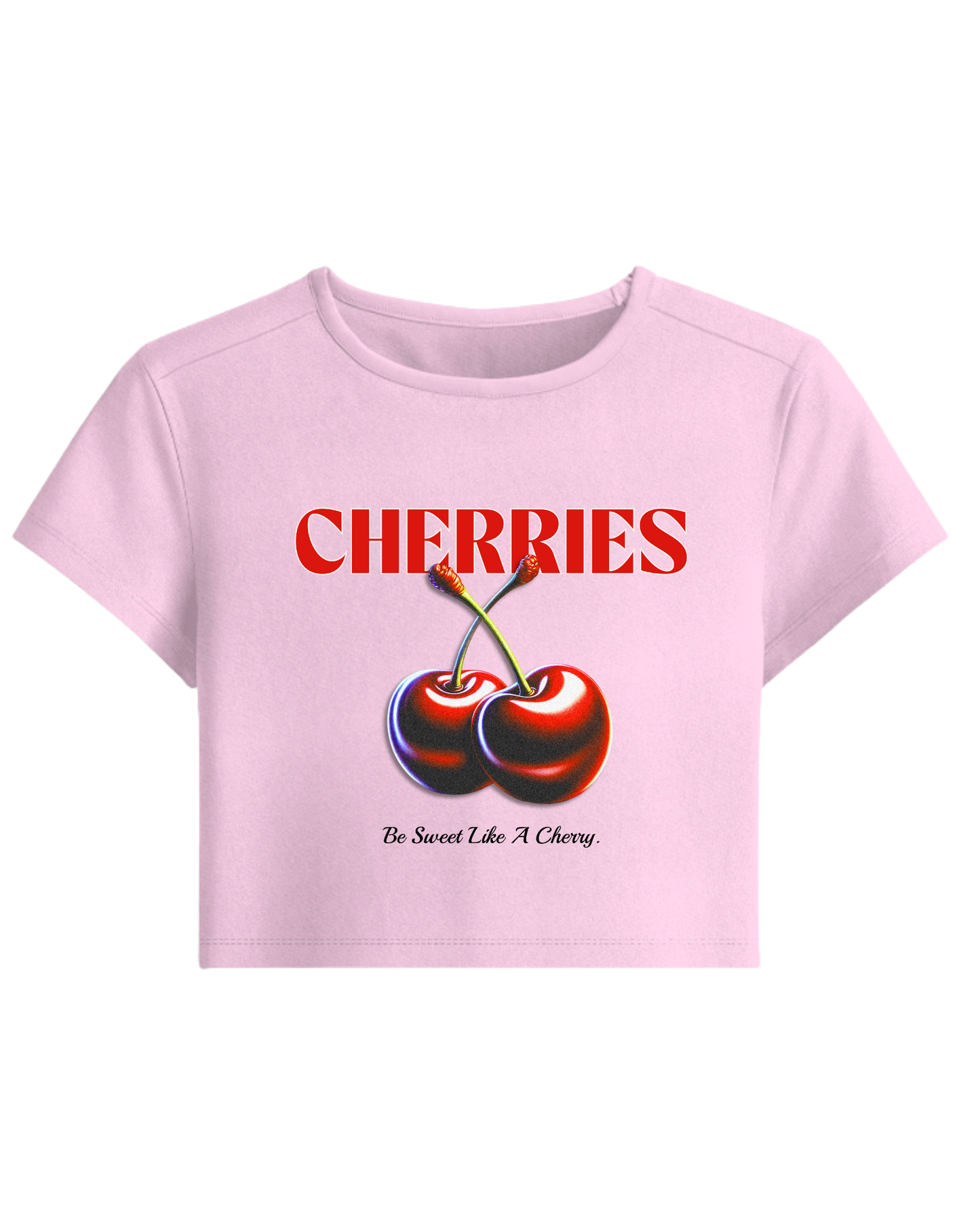 BYR Cherries Pink Baby Tee