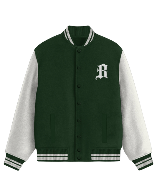 Unisex BYR B-Legacy Green Varsity Jacket