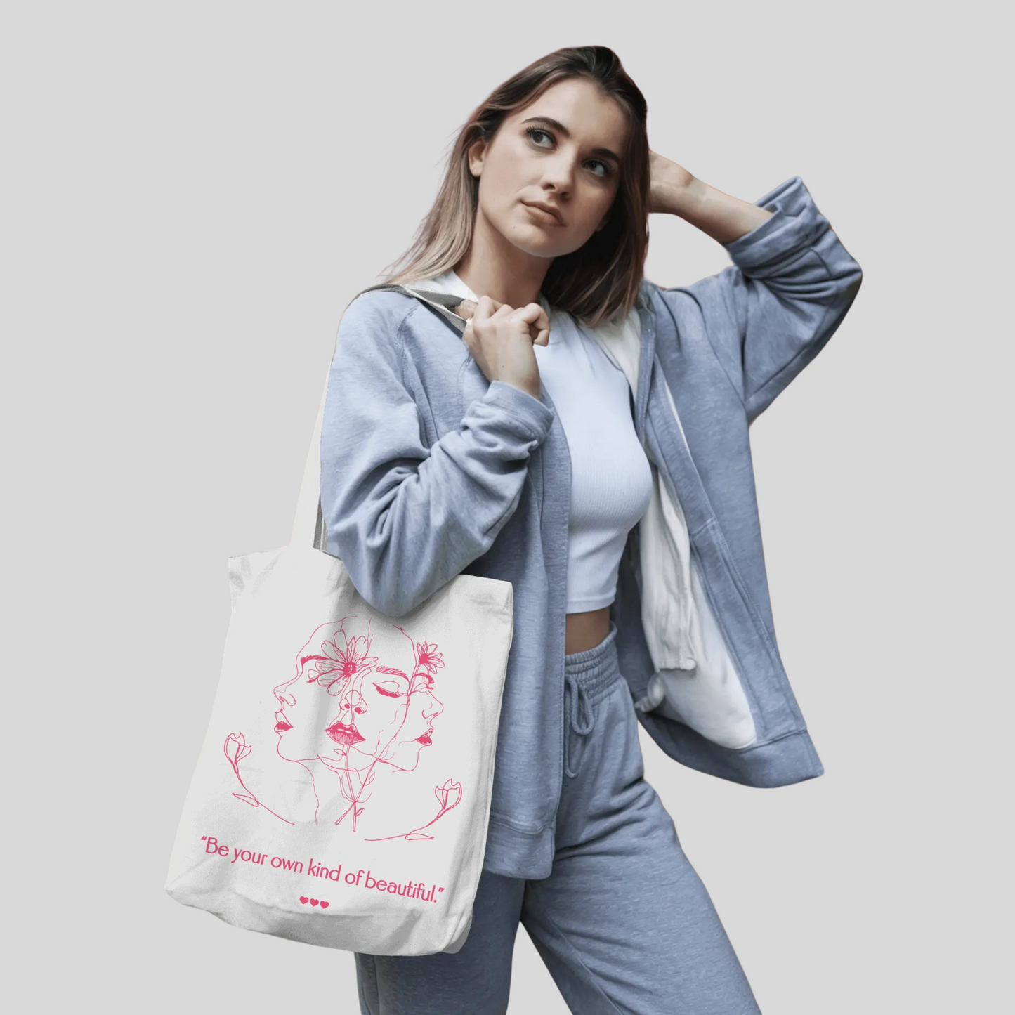 HerWear Optimist White Tote Bag