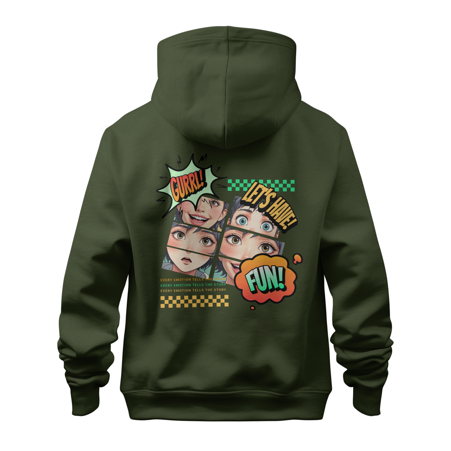 HerWear GURRL Bottel Green Hoodie