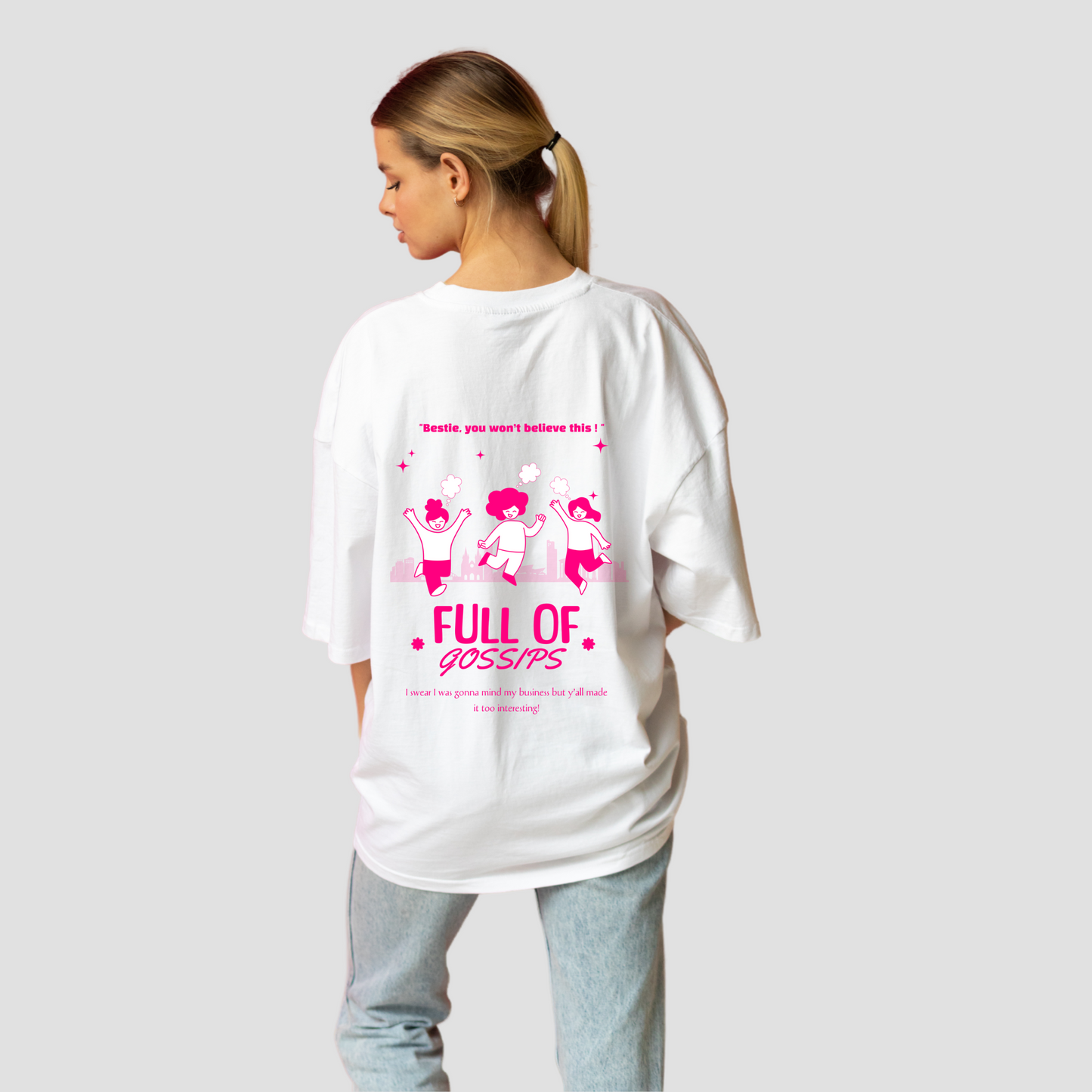 HerWear White Gossiping Tee