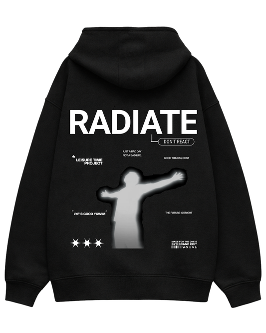 Unisex BYR Black Radiate Oversized Hoodie