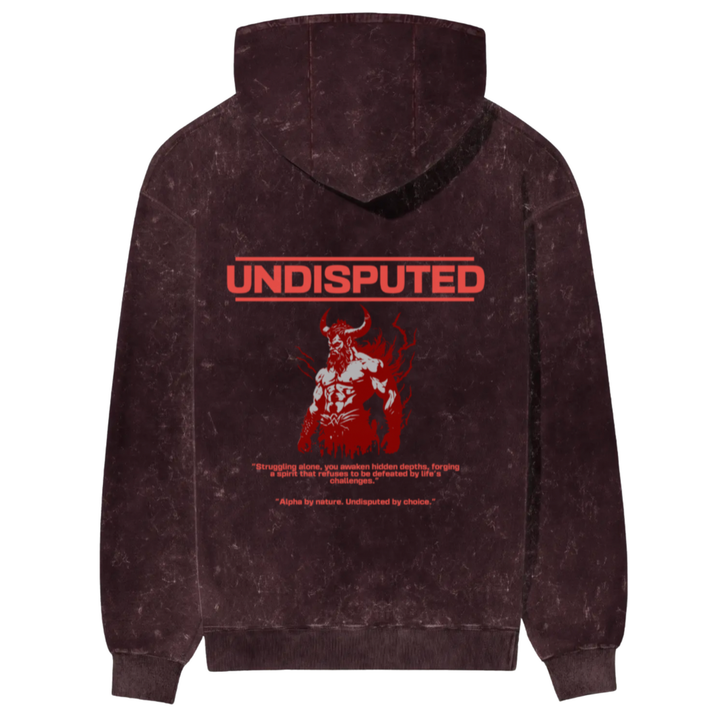 HimWear UNDISPUTED Maroon Acid Wish Hoodie