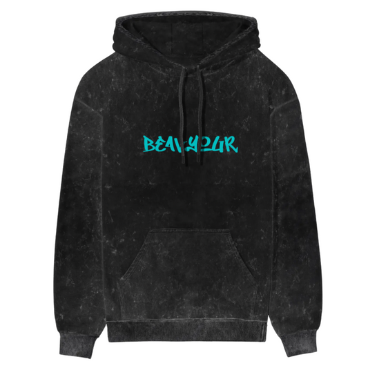 HimWear Aegis Black Acid Wash Hoodie