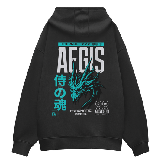 HimWear Aegis Black Oversized Hoodie