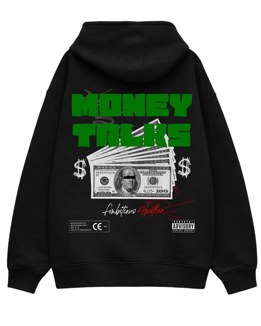 Unisex BYR Black Hustler’s Money Talks Edition Oversized Hoodie