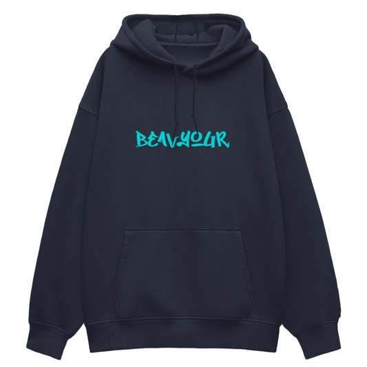HimWear Aegis Navy Blue Oversized Hoodie