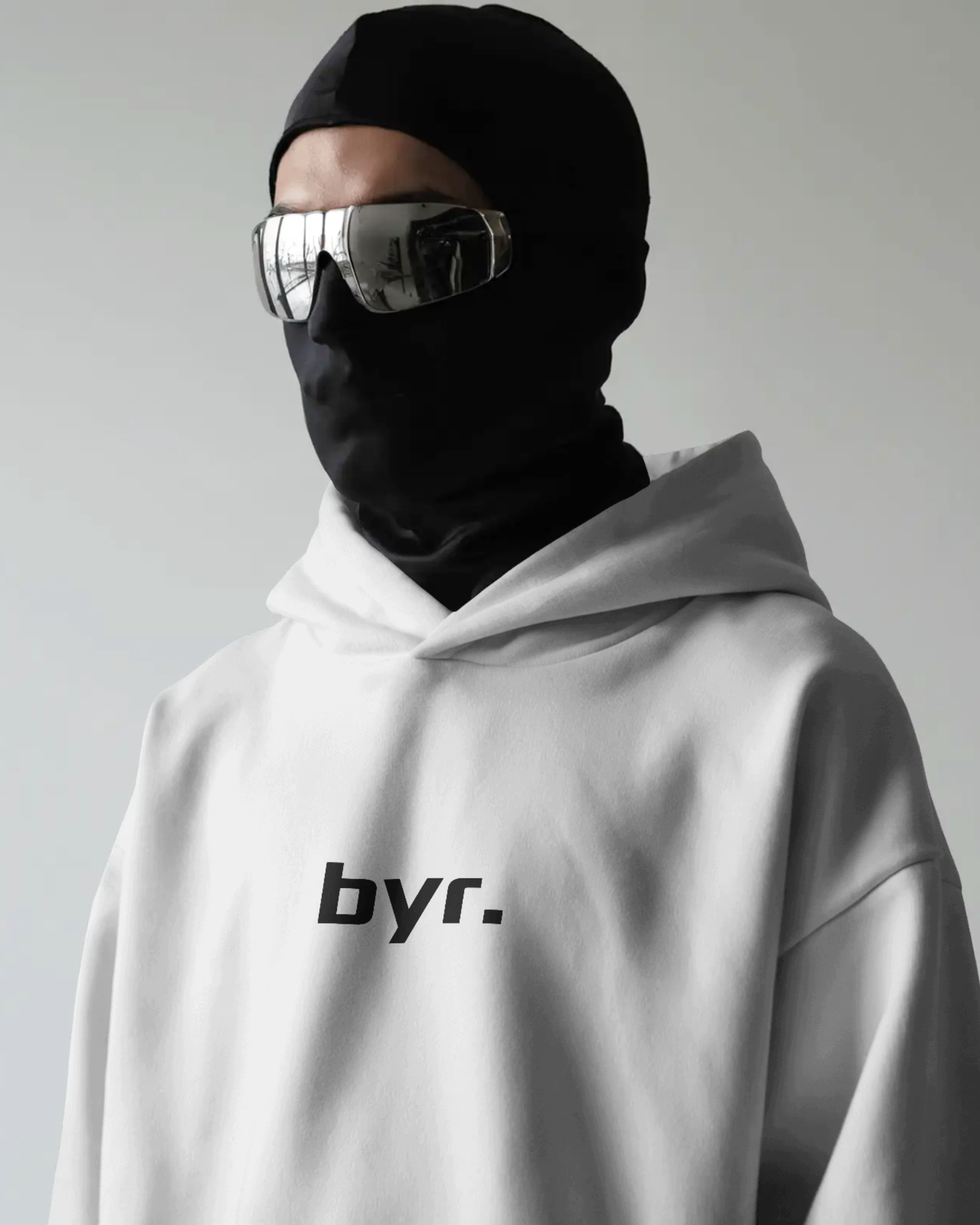 Unisex BYR White Lucid Vision Oversized Hoodie