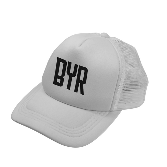 Unisex BYR Gray Trucker Cap
