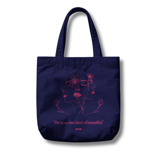 HerWear Optimist Navy Blue Tote Bag