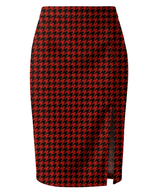 BYR Classique BlackRed Houndstooth Skirt