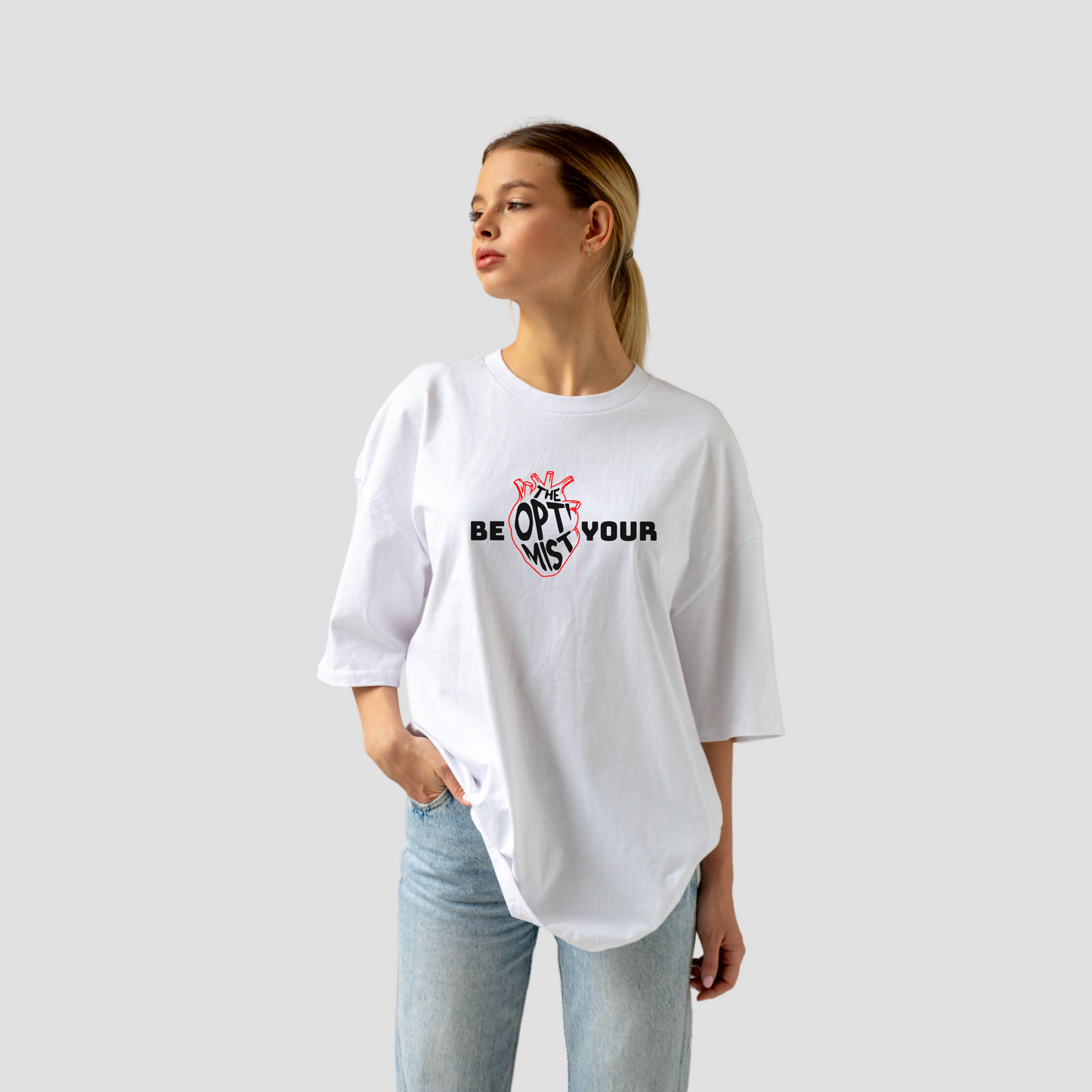 Unisex White  Optimist Tee